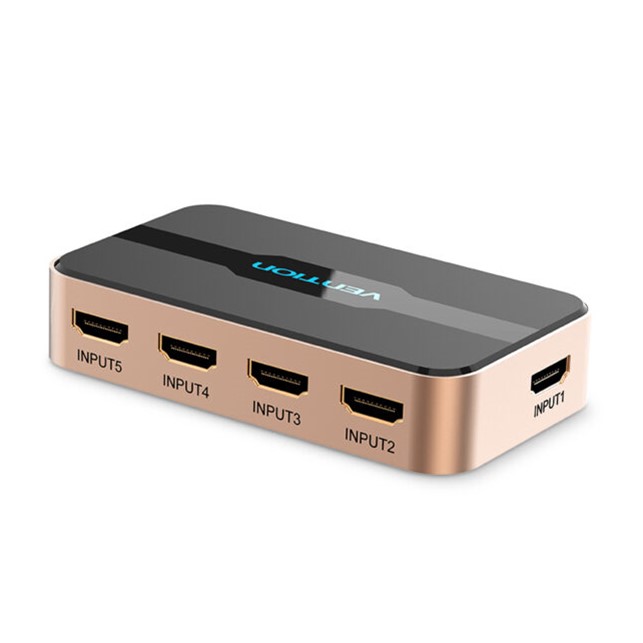 Vention HDMI Switcher 5 in 1 out HDMI Switch Selector 5 Ports